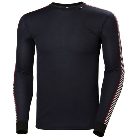 Camiseta funcional de hombre Helly Hansen HH Lifa Stripe Crew azul oscuro Navy