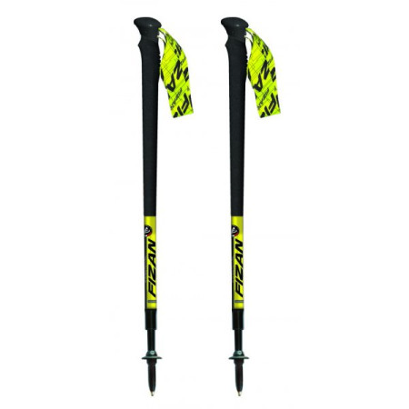 Bastones de senderismo Fizan Trail Essential negro/amarillo