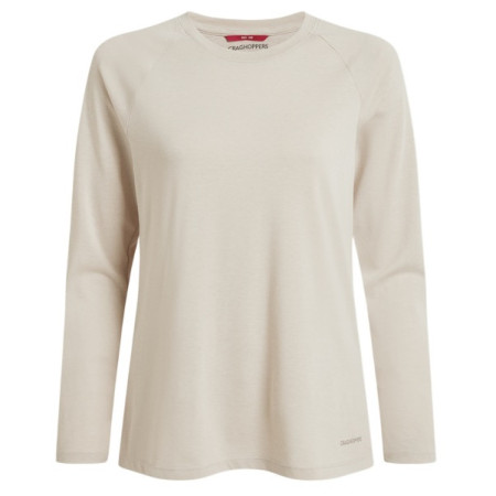 Camiseta de mujer Craghoppers NosiLife Nour LS T-Shirt beige Oyster Marl