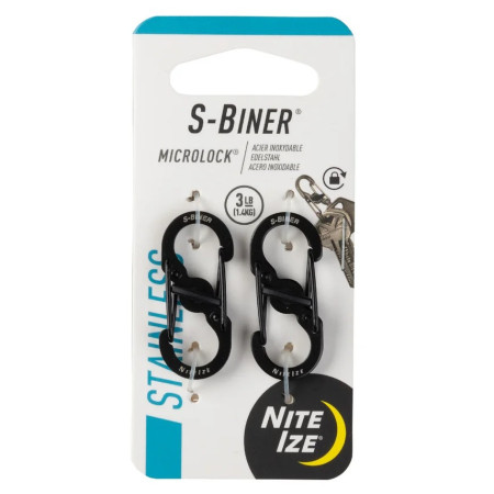 Mosquetón auxiliar Nite Ize S-Biner Microlock negro Černá