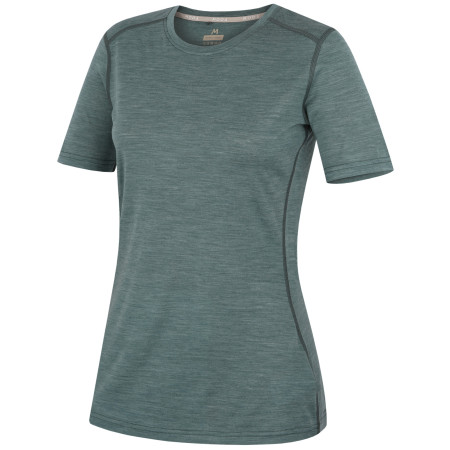 Camiseta de mujer MOOA Merino Lyolite 150 Short turquesa dusty teal