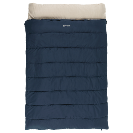 Saco de dormir tipo manta Outwell Contour Lux Double azul oscuro Blue