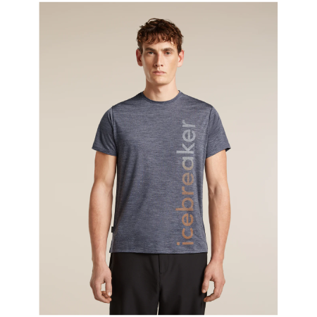 Camiseta funcional de hombre Icebreaker Merino Blend 125 Cool-Lite™ Sphere SS Tee IB Vertical gris MIDNIGHT HTHR