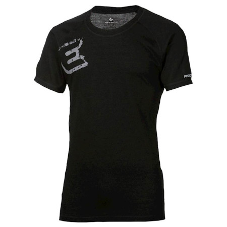 Camiseta funcional de hombre Progress Progress NKR Print "E" potisk negro Black