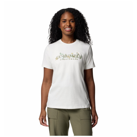 Camiseta de mujer Columbia Boundless Beauty™ Logo Short sleeve Tee blanco/voileta Sea Salt, Outback Critters