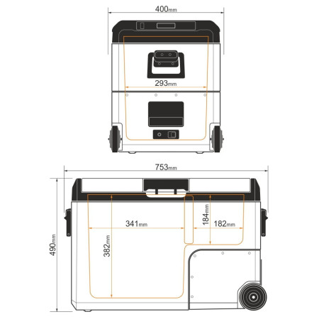 Nevera compresor Yolco TCX50