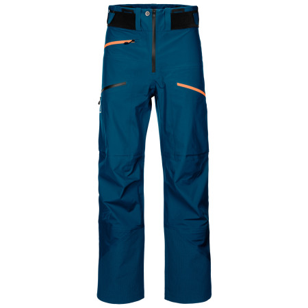 Pantalones de hombre Ortovox 3L Deep Shell Pants azul PetrolBlue