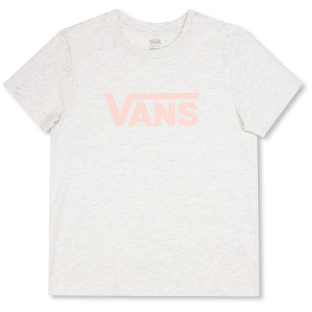 Camiseta de mujer Vans Wm Drop V Ss Crew-B blanco White Heather