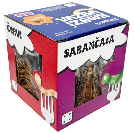 Gusanos comestibles Sens Crujiente desafío de los insectos: Juego de fiesta gourmet