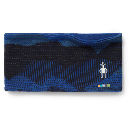 Banda para cabeza Smartwool Thermal Merino Pattern Reversible HB azul oscuro blueberry hill mountain scape