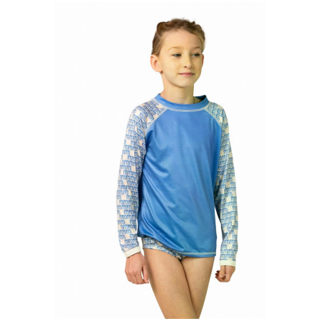 Camiseta para niños DucKsday Manta LS azul/blanco Blue/Off White