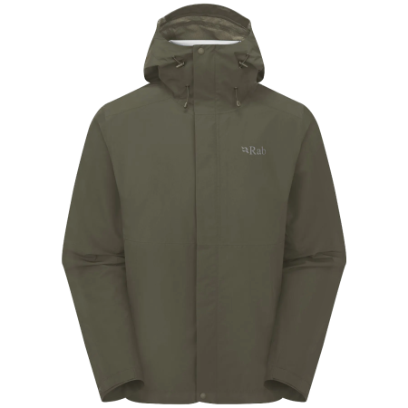 Chaqueta de hombre Rab Downpour Jacket verde