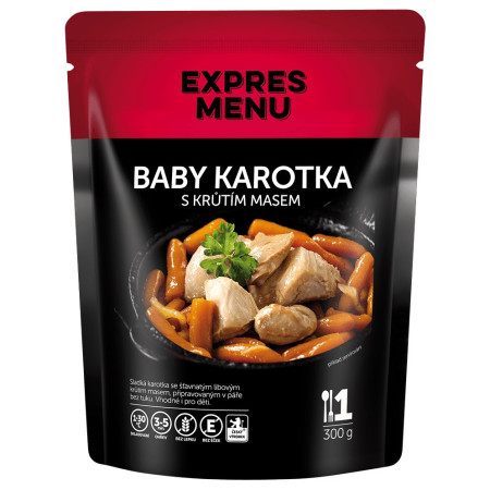 Plato preparado Expres menu Carne de pavo con zanahorias baby 300 g