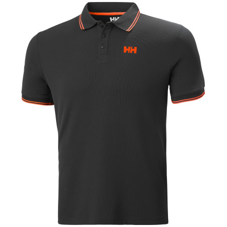 Camiseta de hombre Helly Hansen Kos Polo negro/rojo 980 Ebony