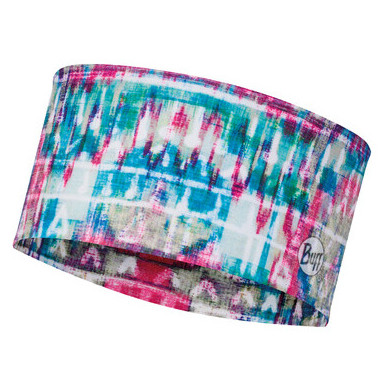 Banda para cabeza Buff Coolnet UV+ Headband turquesa/burdeos dogun multi
