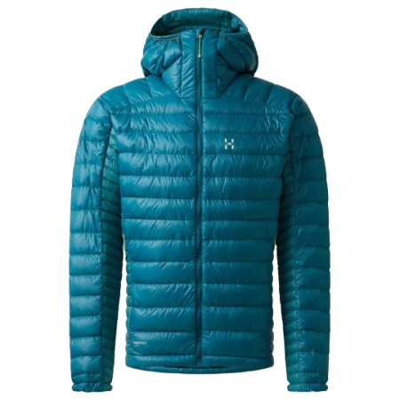 Chaqueta de hombre Haglöfs L.I.M Down Hood II azul claro Deep Teal/Mountain Teal