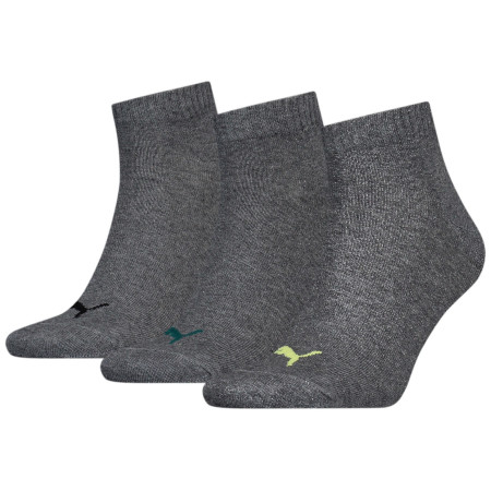 Calcetines Puma Quarter Plain 3P gris gray
