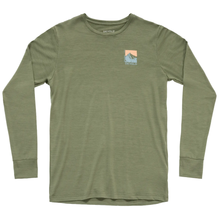 Camiseta funcional de hombre Devold Classic Summit Ls Man khaki Lichen