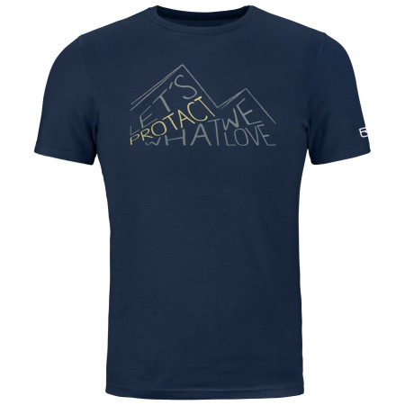 Camiseta de hombre Ortovox 185 Merino Protact Ts M azul deep ocean