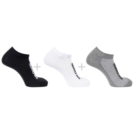 Calcetines Salomon Everyday Lite Low 3-Pack negro/gris Black / White / Frost Gray