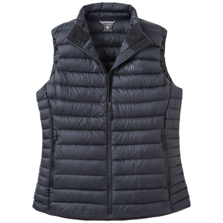 Chaleco de mujer Rab Microlight Down Vest negro