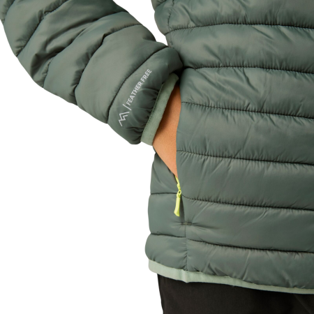 Chaqueta de invierno para niños Regatta Junior Hooded Marizion Dark Forrest Green