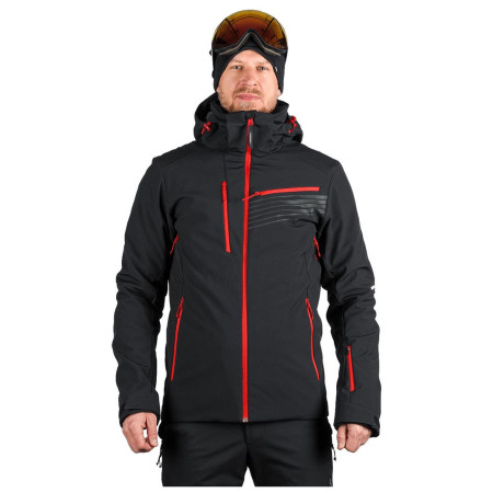 Chaqueta de esquí para hombre Northfinder Bartalan negro/rojo 277blackred