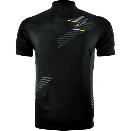 Maillot de ciclismo de hombre Silvini Croce MD1204 negro BlackYellow