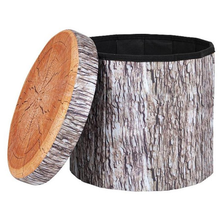Asiento Bo-Camp Ottoman Round marrón TreeTrunkBrown