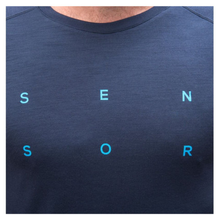 Camiseta funcional de hombre Sensor Merino Blend Typo deep blue