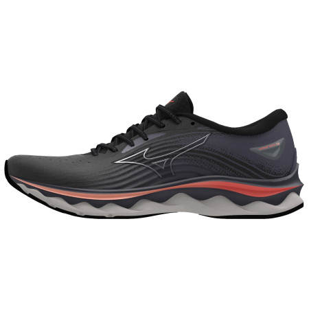 Zapatillas de carrera para mujer Mizuno Wave Sky 6 negro Black/Quicksilver/HotCoral