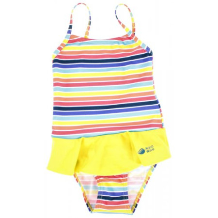 Bañador para niños Aquawave Sofia amarillo StripePrint/SulfurSpring/Poseidon