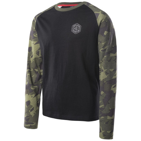 Camiseta para niños Bejo Rick Ls Jrb negro Black/Deep Depths Moro