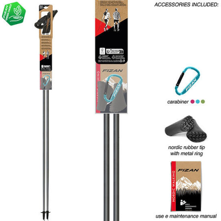 Bastones de caminata nórdica Fizan NW Carbon Pro Impulse