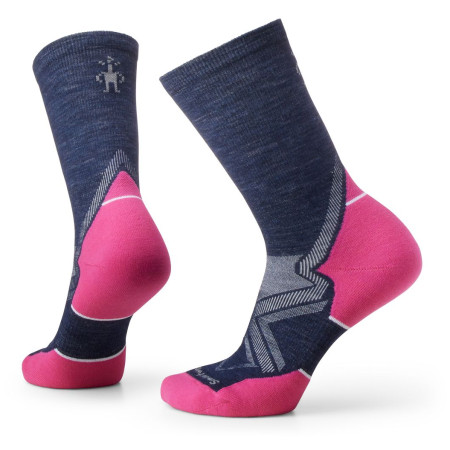 Calcetines de mujer Smartwool W Run Cold Weather Targeted Cushion Crew azul/rosa Deep Navy