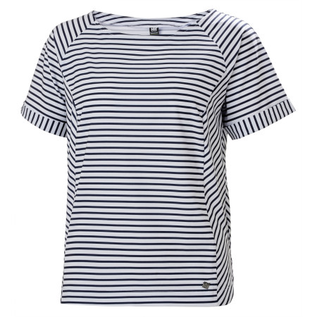 Camiseta de mujer Helly Hansen W Thalia T-Shirt blanco/azul 598 Navy Stripe