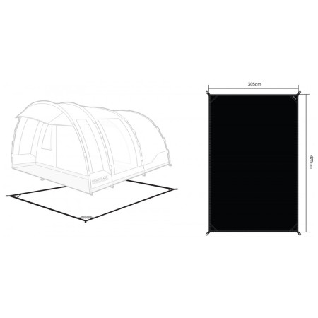 Suelo protector Regatta Vanern 4 Footprnt negro