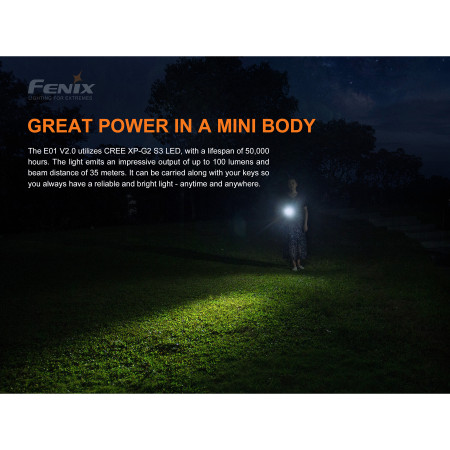 Linterna Fenix E01 V2.0 black