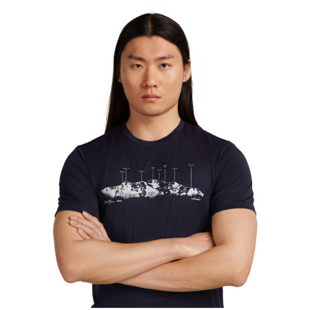 Camiseta de hombre Icebreaker Men Merino 150 Tech Lite SS Tee The Peaks