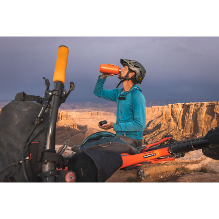 Botella de acero inoxidable Klean Kanteen Wide w/Wide Loop Cap - brushed stainless 1182 ml