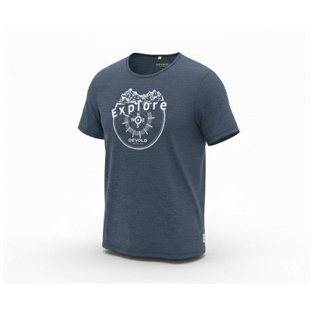 Camiseta de hombre Devold Active Explore Tee Man azul oscuro Night