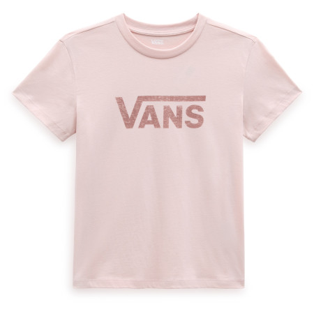 Camiseta de mujer Vans Wm Drop V Ss Crew-B rosa/blanco SEPIA ROSE