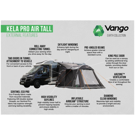 Carpa de autocaravana/furgoneta Vango Kela Pro Air Low