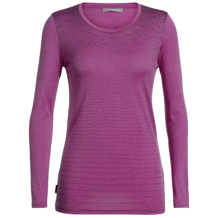 Camiseta de mujer Icebreaker W's Tech Lite LS Low Crewe rosa Amore