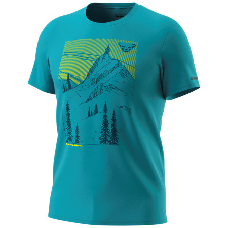 Camiseta de hombre Dynafit Artist Series Dri T-Shirt M turquesa storm blue/SKI TRACES ON TOP