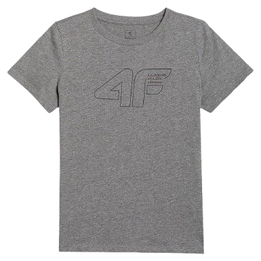 Camiseta para niños 4F Tshirt M2417 gris MIDDLE GREY MELANGE
