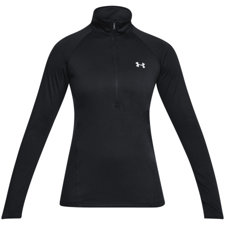 Camiseta funcional de mujer Under Armour Tech 1/2 Zip - Solid negro Black / Black / Metallic Silver