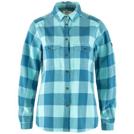 Camisa de mujer Fjällräven Övik Heavy Flannel Shirt W azul Dawn Blue-Breeze Blue