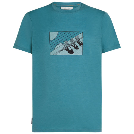 Camiseta de hombre Icebreaker Men Merino 150 Tech Lite SS Tee In The Wild azul claro Topaz