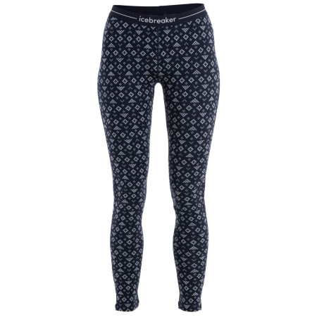 Mallas de mujer Icebreaker W Mer 260 Vertex Leggings First Snow azul oscuro Midnight Navy/Snow/J